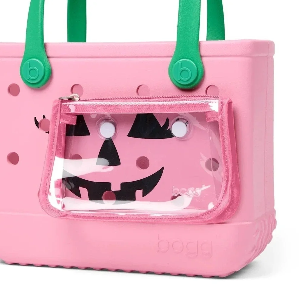 Bogg Bitty Bag Halloween Pink Pumpkin Jack O'Lantern NWT Tote Limited Edition